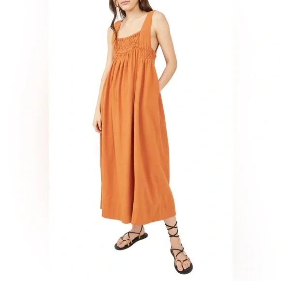 burnt orange free people dress Free People Burnt Orange Bodycon Lace Dress Lovely